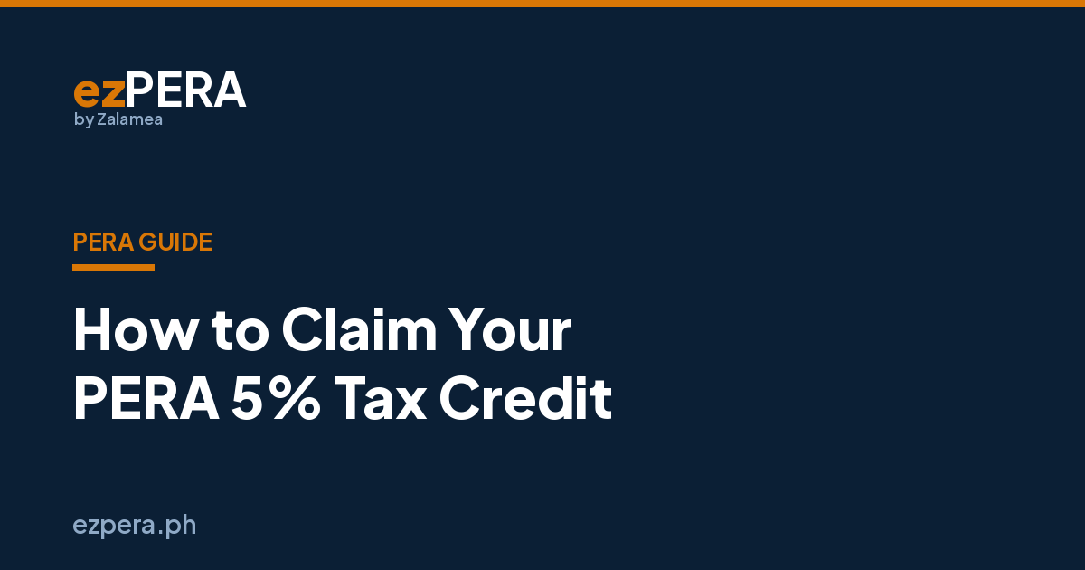 How to Claim Your PERA 5% Tax Credit